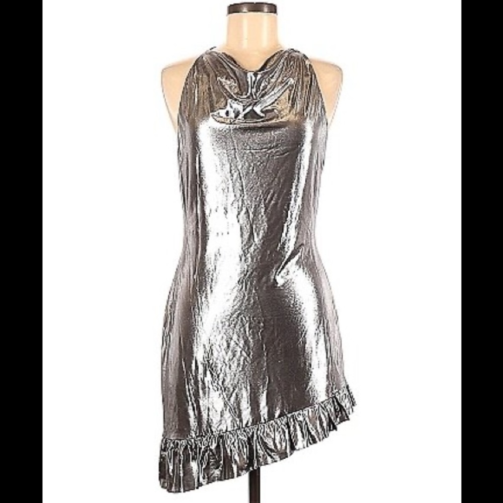 NBD Silver Cocktail Dress